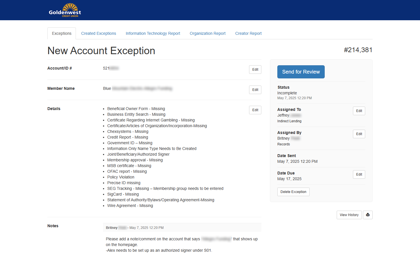 Exception Details